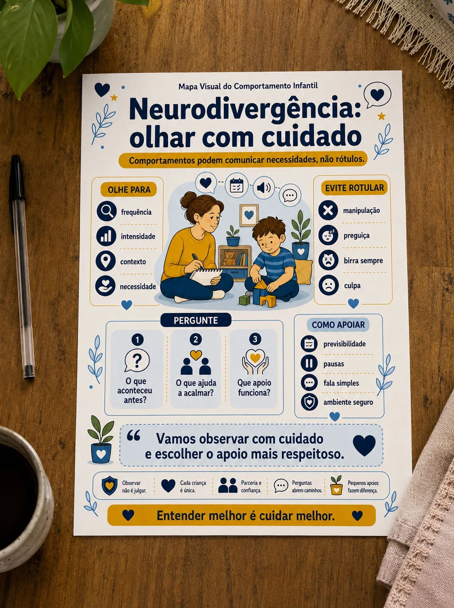 Mapa Neurodivergência: olhar com cuidado
